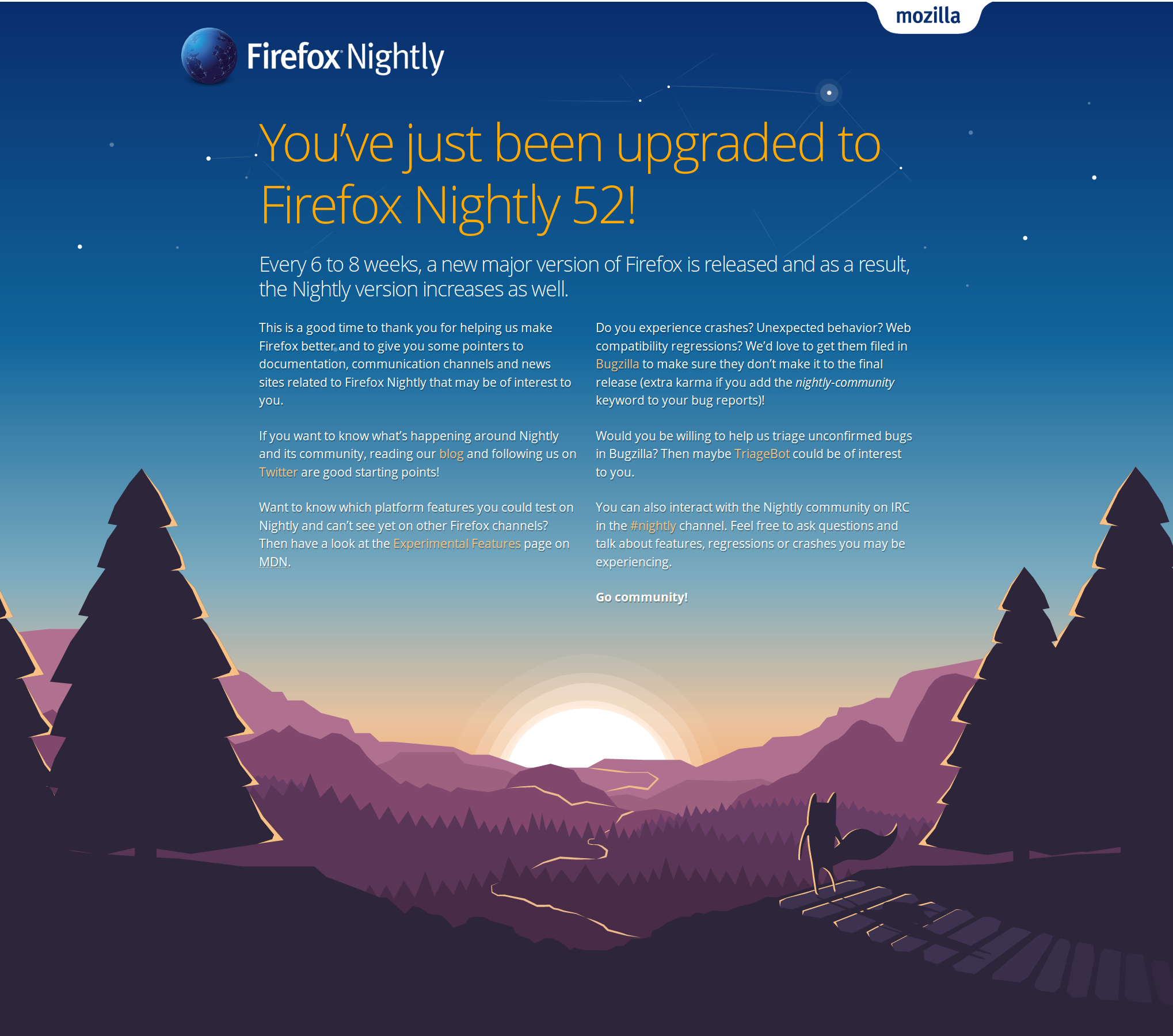Firefox nightly. What is Firefox Nightly. Nightly build of Firefox. Firefox Nightly them.