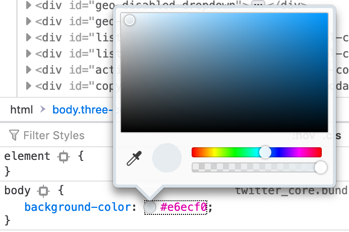 The new color-picker in the Inspector Panel!