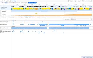 Screenshot example of the new Extension API profiler markers.