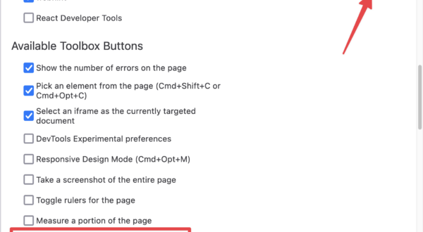 A checkbox for toggling JavaScript Tracer under a menu header "Available Toolbox Buttons", as well as a Toolbox icon at the top right corner of DevTools to access JavaScript Tracer