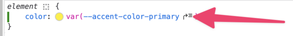 A "Jump to definition" icon for CSS variables in the Inspector Rules view